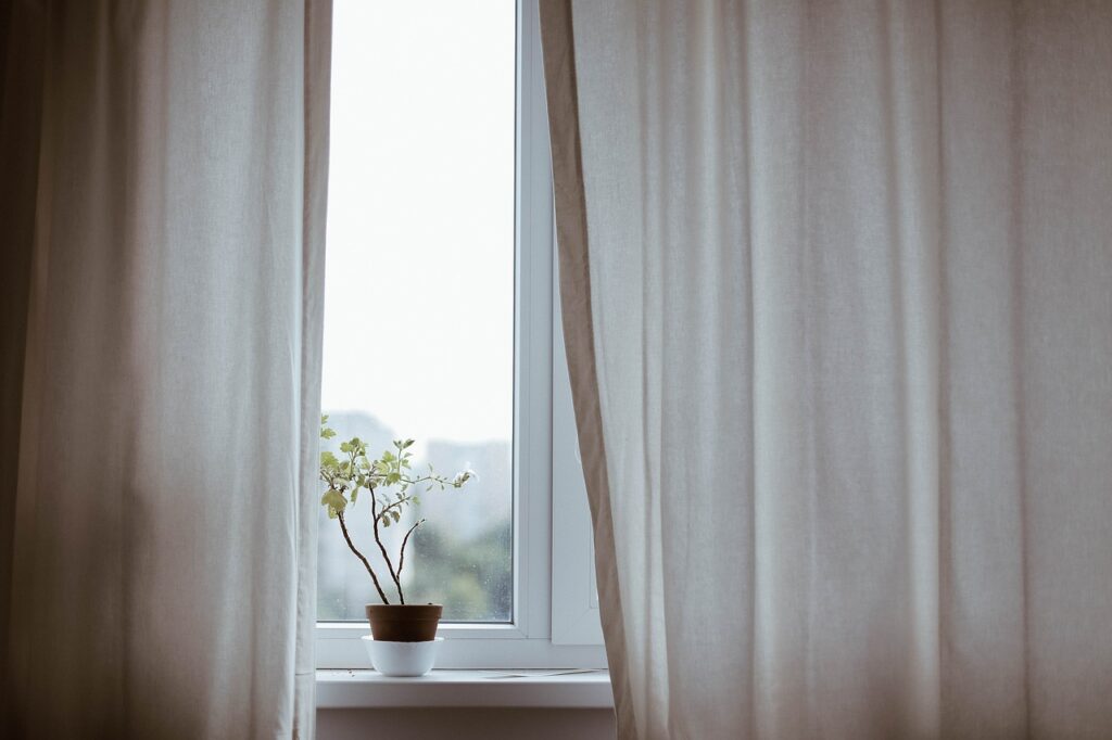 curtains, nature, decoration